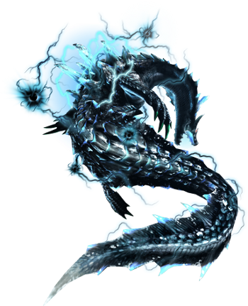 Abyssal Lagiacrus Https - Lagiacrus Preto (350x431), Png Download