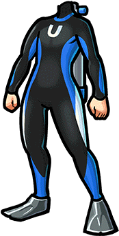 Gear-scuba Diving Suit Render - Scuba Diving Suit Cartoon (380x380), Png Download