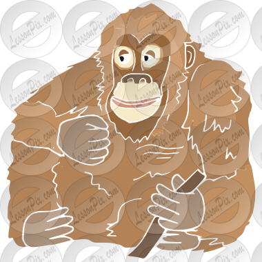 Ape Clipart Orangutan - Ape (380x380), Png Download
