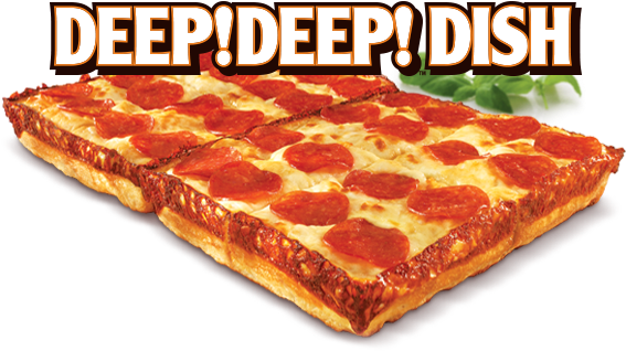 View Larger Images - Little Caesar Pizza Deep Deep Dish (600x344), Png Download