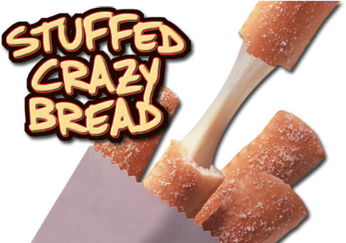 Stuffed Crazy Bread - Little Caesars Stuffed Crazy Bread (600x340), Png Download