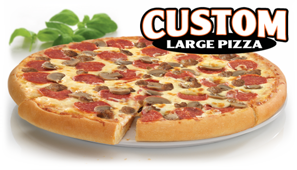 Custompizza - Little Caesars Pepperoni And Mushroom (600x344), Png Download