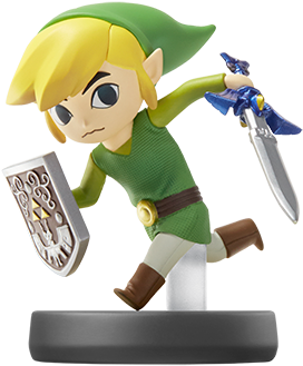 Toon Link Amiibo - Toon Link Amiibo Png (500x537), Png Download