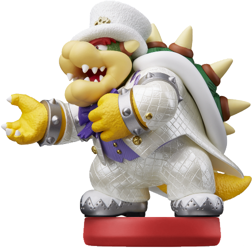 Wedding Outfit Amiibo Figure - Super Mario Odyssey Bowser Amiibo (522x498), Png Download