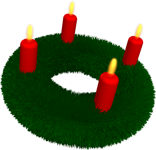 Advent-wreath - Advent Candle (600x600), Png Download