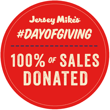 Donated 100% Of Their Sales To Make A Wish New Jersey - Jersey Mike's Day Of Giving 2018 (450x450), Png Download