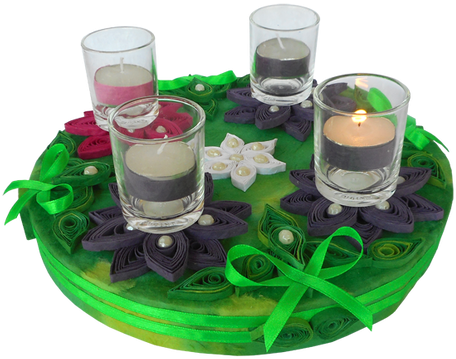 An Advent Wreath Perfect For Home Or Classroom Use - Grass (498x400), Png Download