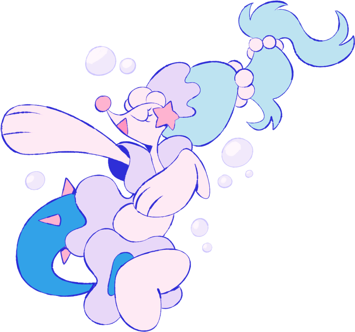 Image Of Primarina Holographic Sticker - Cartoon (1400x1485), Png Download