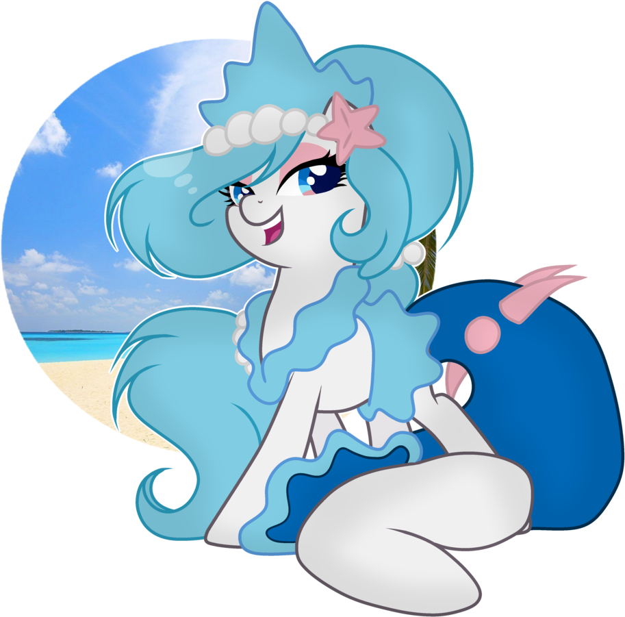 Mintoria, Beach, Female, Pokémon, Ponified, Pony, Primarina, - Cartoon (1024x1000), Png Download
