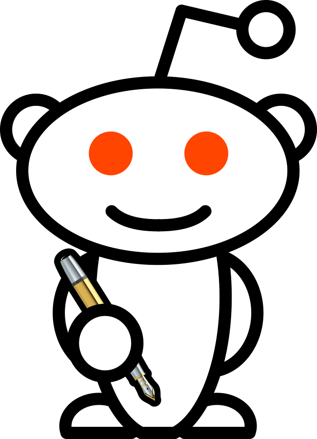 Pens & Stationery Jan - Reddit Alien (650x900), Png Download