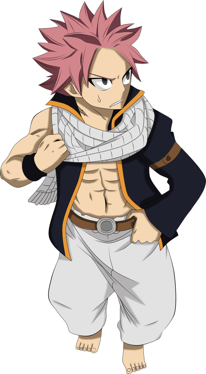 Natsu Continues Wearing Igneel's Scarf And Retains - Natsu Dragneel Scar (664x1202), Png Download