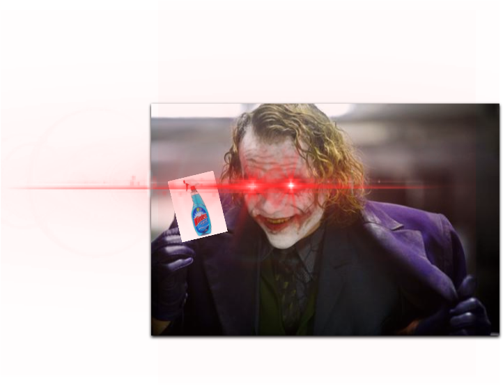 Laser Eyed Joker With Windex - Batman The Dark Knight [dvd] Christian Bale Heath Ledger (960x720), Png Download