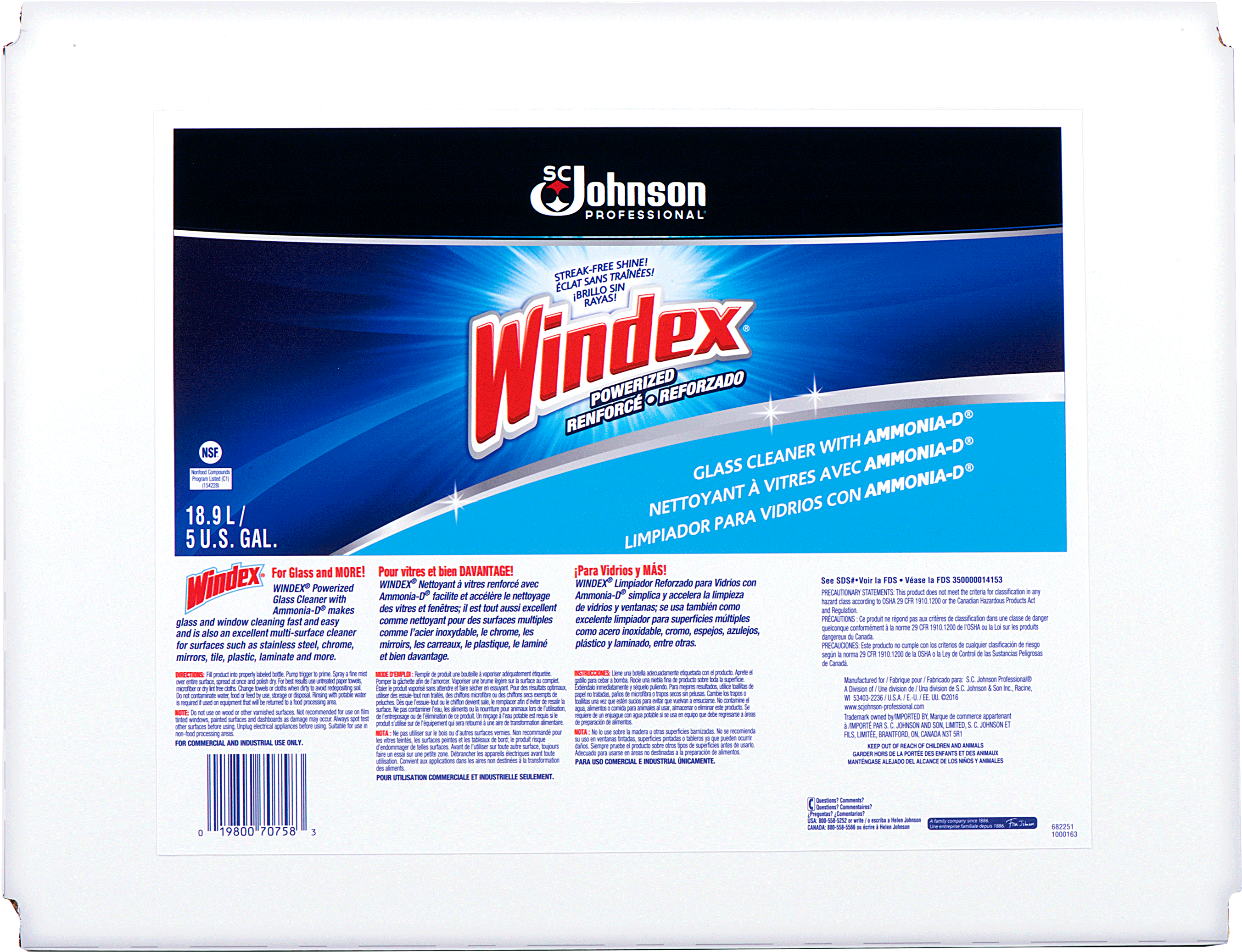 Cheap Sc Johnson Windex Glass Cleaner With Ammoniad - Sc Johnson Professional Windex Powerized Glass Cleaner (3000x3000), Png Download