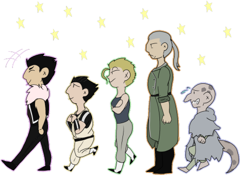 The Squad Strollin - Cartoon (500x368), Png Download