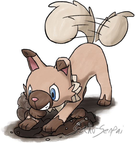 Rockruff By Saku-senpai - Pokémon (600x690), Png Download