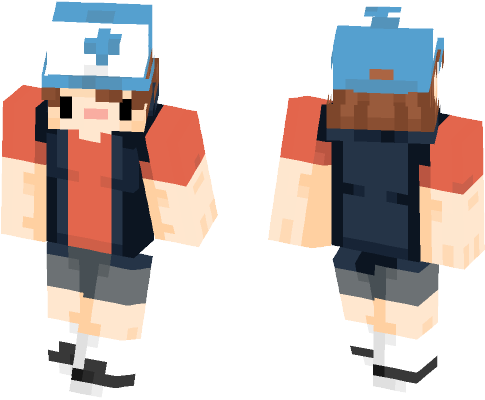 Male Minecraft Skins - Dipper Pines (584x497), Png Download