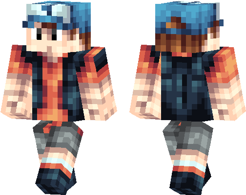Dipper Pines Skin - Minecraft: Pocket Edition (538x437), Png Download