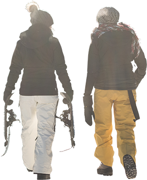Walking People Png Snow (414x480), Png Download