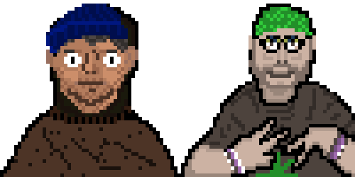 [modern Art]shitty Ethan Pixel Art I Made - Ethan And Hila Pixel (500x250), Png Download