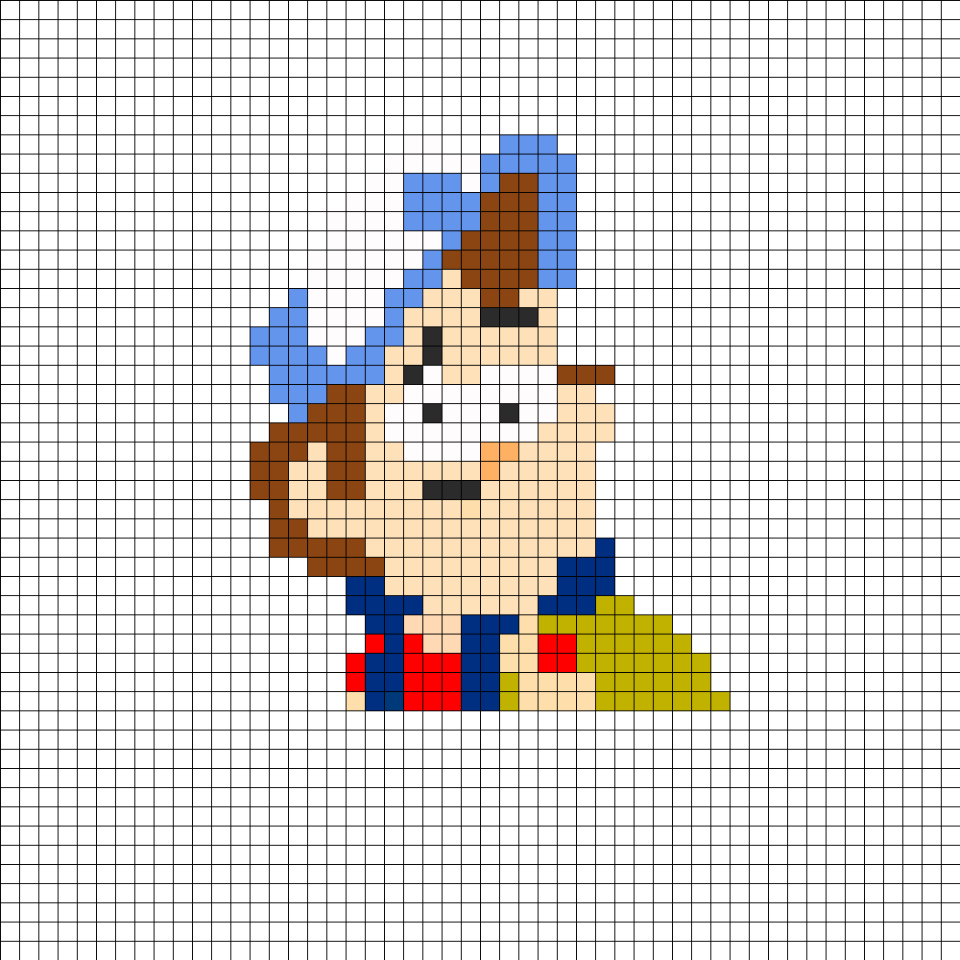 Dipper Pines Perler Bead Pattern / Bead Sprite - Cross-stitch (1050x1050), Png Download