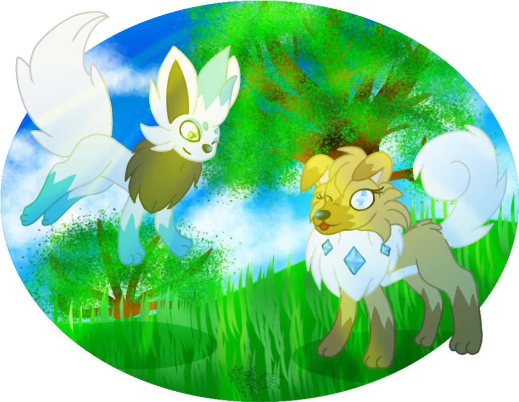 2/2 Commission For Tehshinysylveon On Deviantart - Illustration (1100x900), Png Download