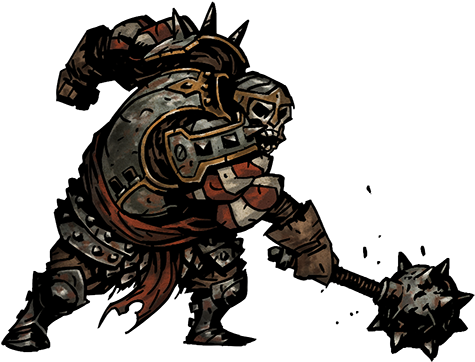 Char Ene Skellycaptain Atk1 - Darkest Dungeon Bone Captain (494x372), Png Download