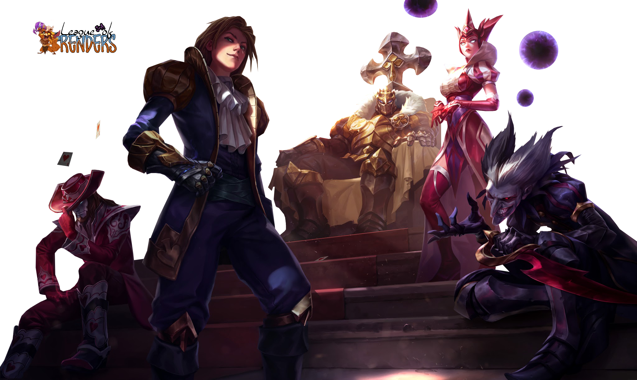 Render King Of Clubs Mordekaiser, Jack Of Hearts Twisted - Lol Skins De Cartas (2048x1223), Png Download