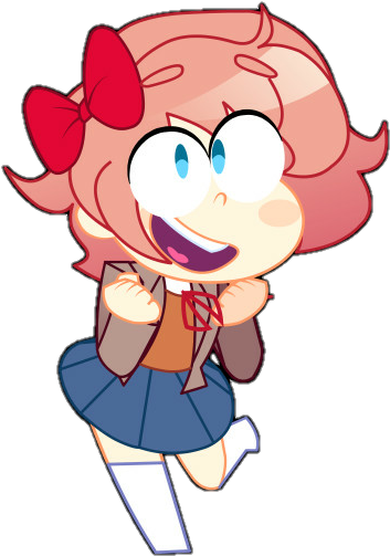 Sayori Hits That Yeet Download - Jakeneutron Doki Doki (590x630), Png Download