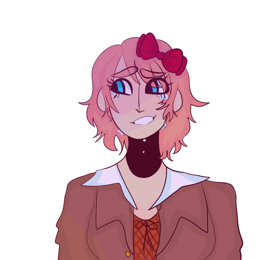 Sayori Doki Doki Doki Doki Literature Club My Art Woops - Cartoon (900x900), Png Download