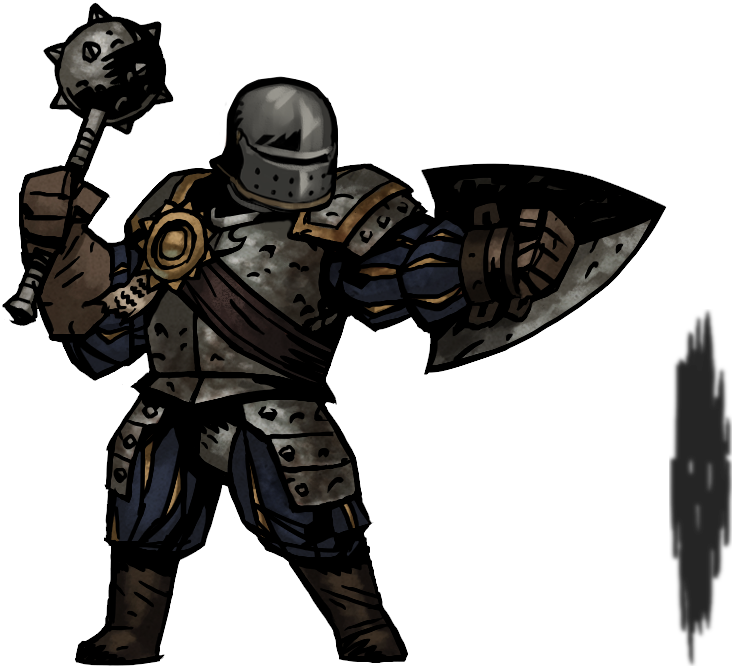 Man At Armsb With Helmet - Darkest Dungeon Musketeer Skin (734x668), Png Download