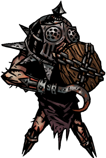 Swine Slasher - Darkest Dungeon Enemies Swine (368x547), Png Download