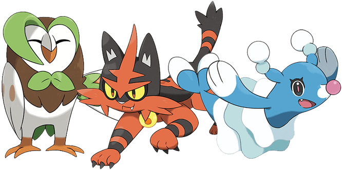 Etiqueta - Ash-greninja - Dartrix Torracat Y Brionne (696x386), Png Download