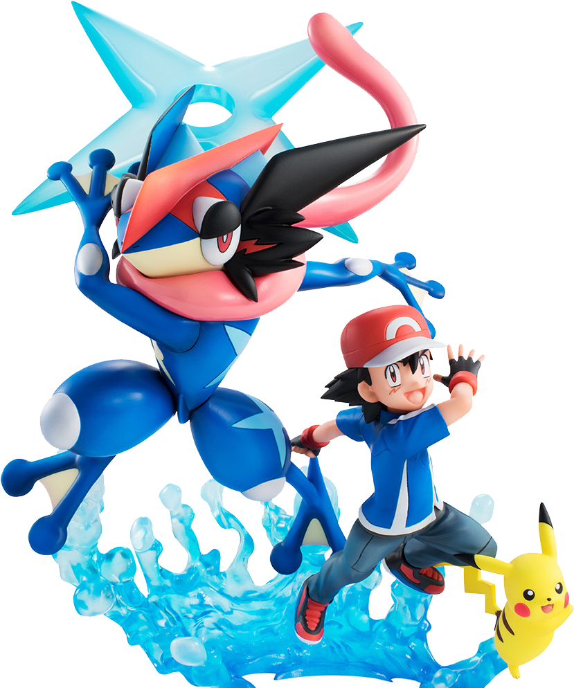 Ash, Pikachu And Ash-greninja G - Ash Greninja (1000x1000), Png Download