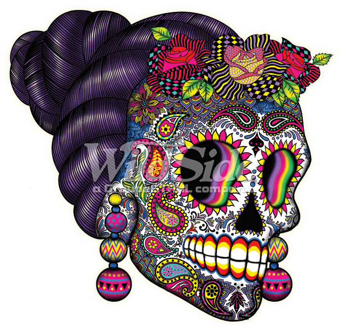 Day Of The Dead Skull - Skulls Day Of Dead (709x709), Png Download