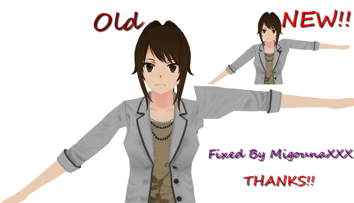 Vector Freeuse Library Mmd Fixed By Dhzmulmallo On - Yandere Simulator New Models (1191x670), Png Download