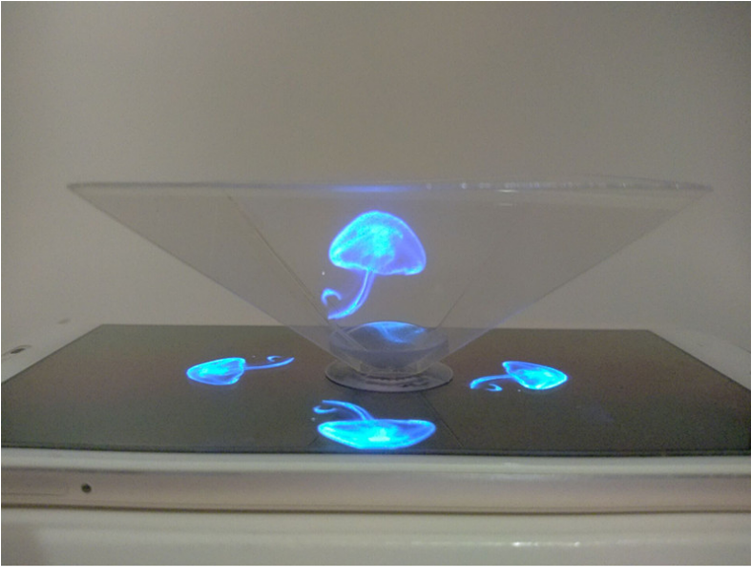 Clip Art Free Christmas Gift Turn Tablets Hologram - 7 Inch Tablet Hologram (750x750), Png Download