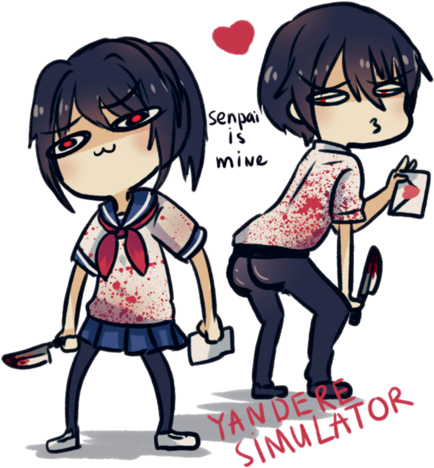 Yanderesimulator Yandere-kun Senpai,ismine - Yandere Simulator Pixel Art (1024x1024), Png Download