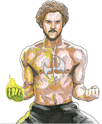 Iron Fist, Murray Lewis - Iron Fist Logo Drawing (750x500), Png Download