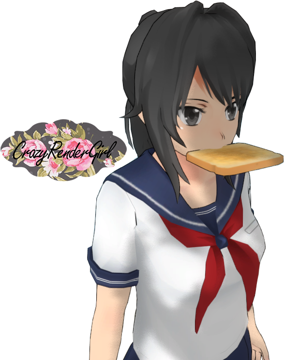 #yandere #yandere Chan #yandere Simulator #yan Chan - Renders De Yandere Chan (602x746), Png Download