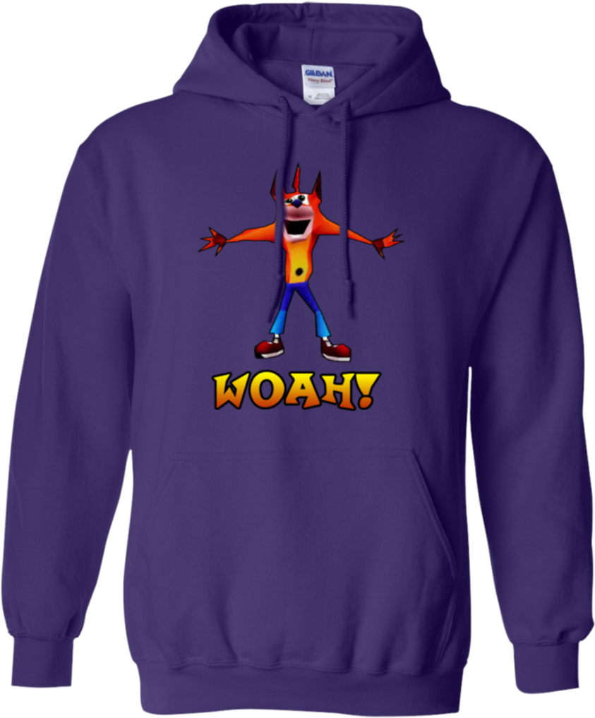 Crash Bandicoot Woah - T-shirt (1024x1024), Png Download