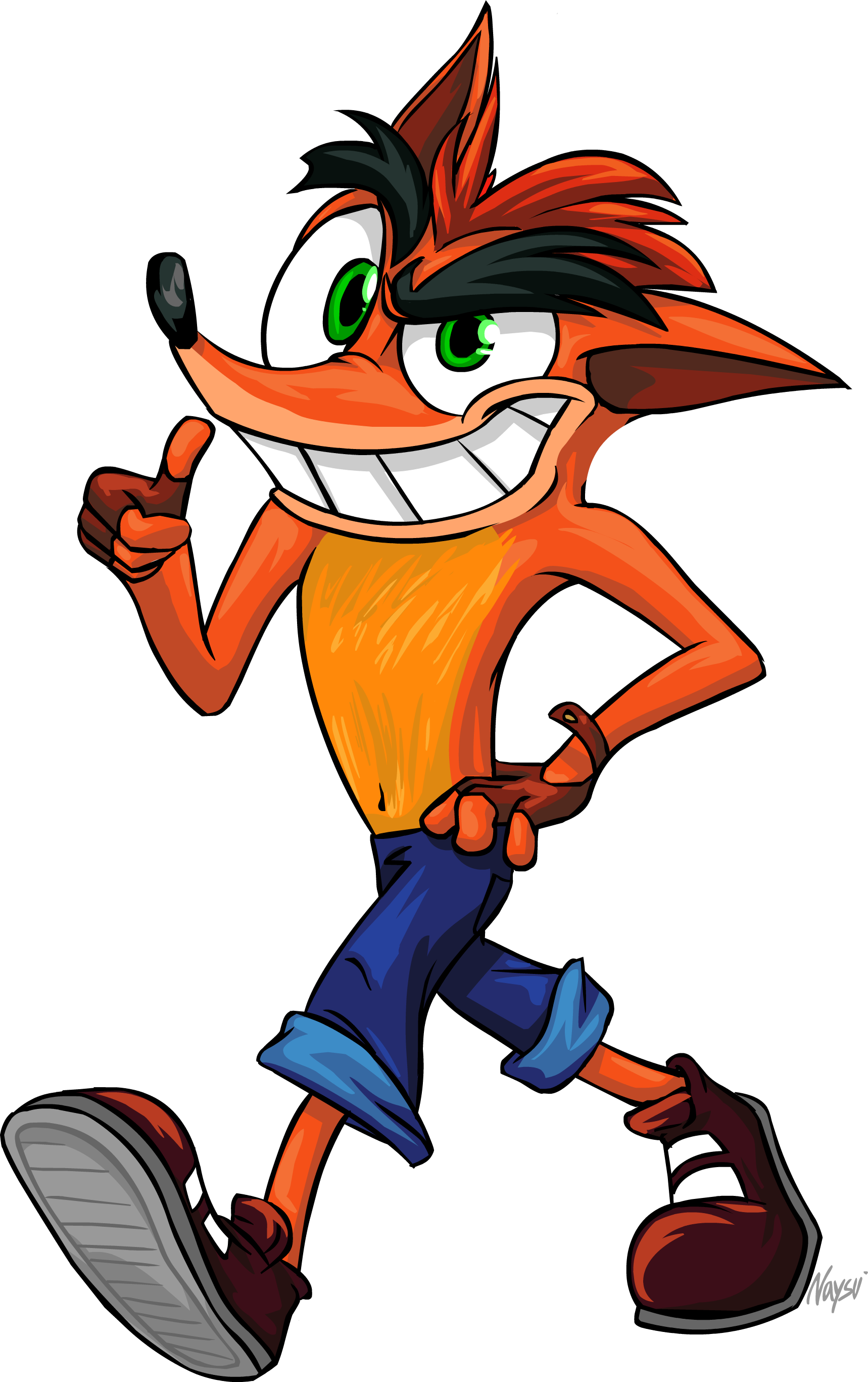 Crash Bandicoot Comission By Naysu - Crash Bandicoot Cartoon Png (1718x2733), Png Download