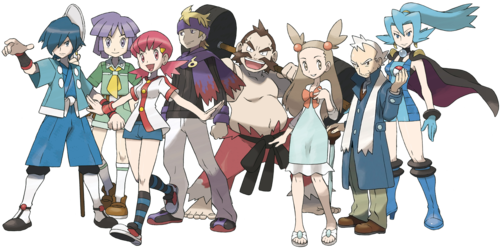 There Are Other Various Characters, From The Gym Leaders - Johto Gym Leaders (500x248), Png Download