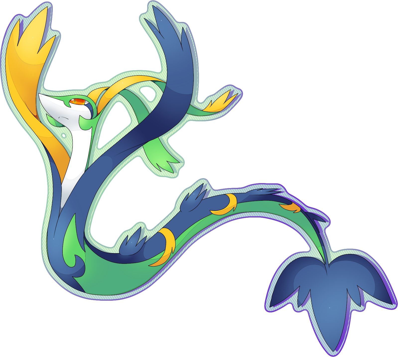 View Mega Serperior By Sylvaur-d6k35xn , - De Pokemon Mega Evolution (1598x1433), Png Download