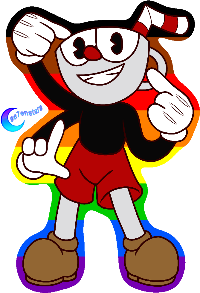 “ Cuphead Triple Gay ” - Cuphead Triple Gay (697x1003), Png Download