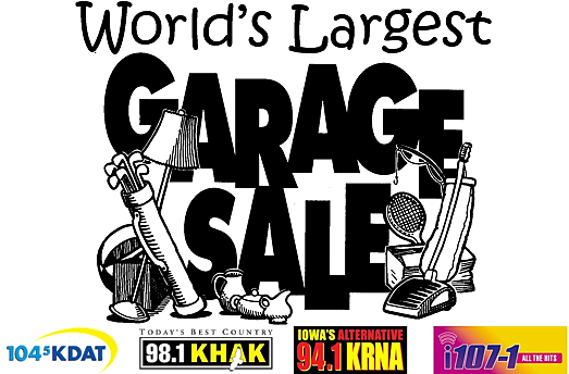 Garage Sale Sign Black And White (530x362), Png Download