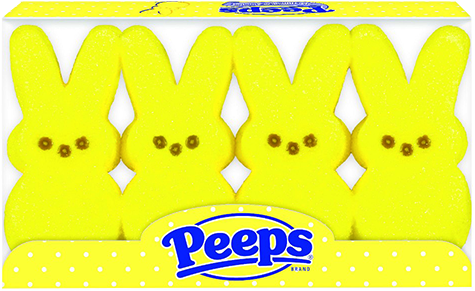 Peeps Yellow Marshmallow Bunnies 4 Pack - Peeps Marshmallow Bunnies (500x500), Png Download