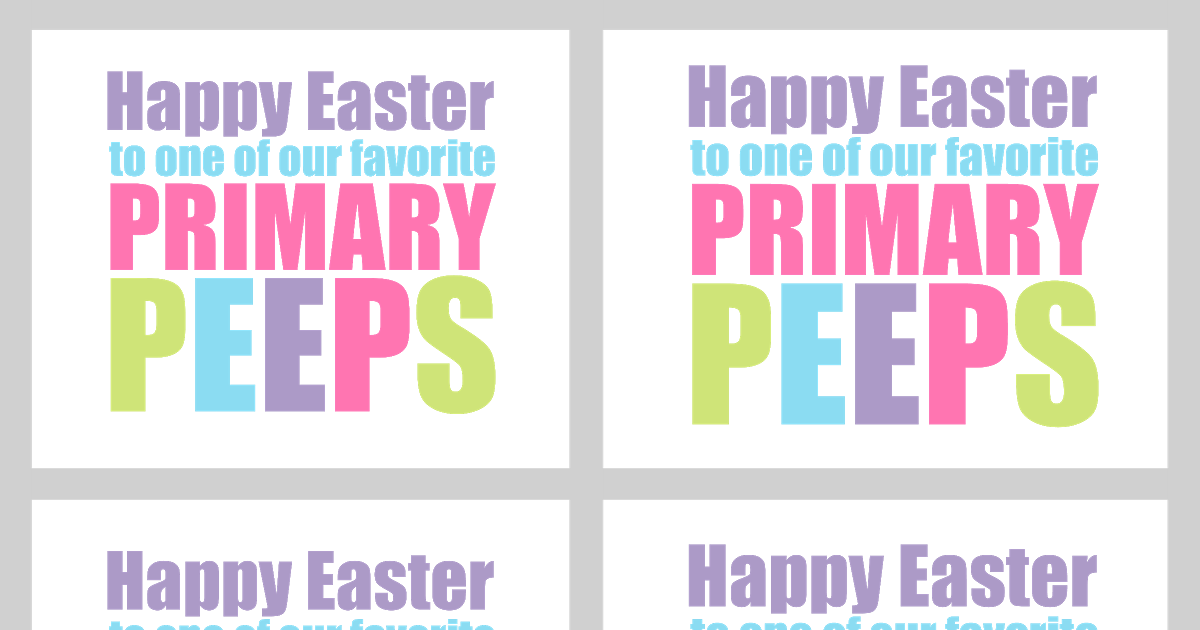 Primary Peeps Tags - Easter (1200x630), Png Download