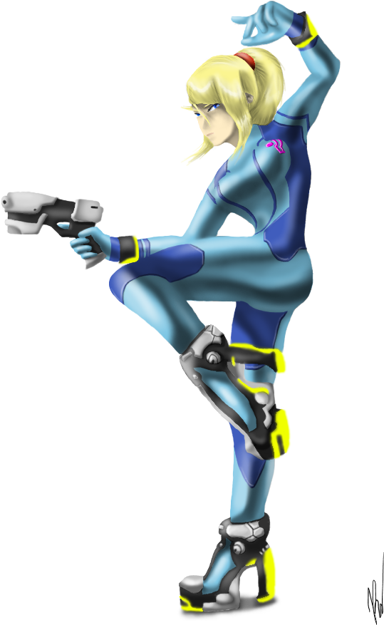 Zero-suit Samus By Emilykiwi - Samus Aran (611x879), Png Download