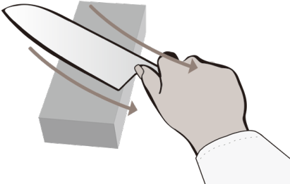 Miyabi Knife Sharpening - Afilador De Cuchillos Png (523x295), Png Download