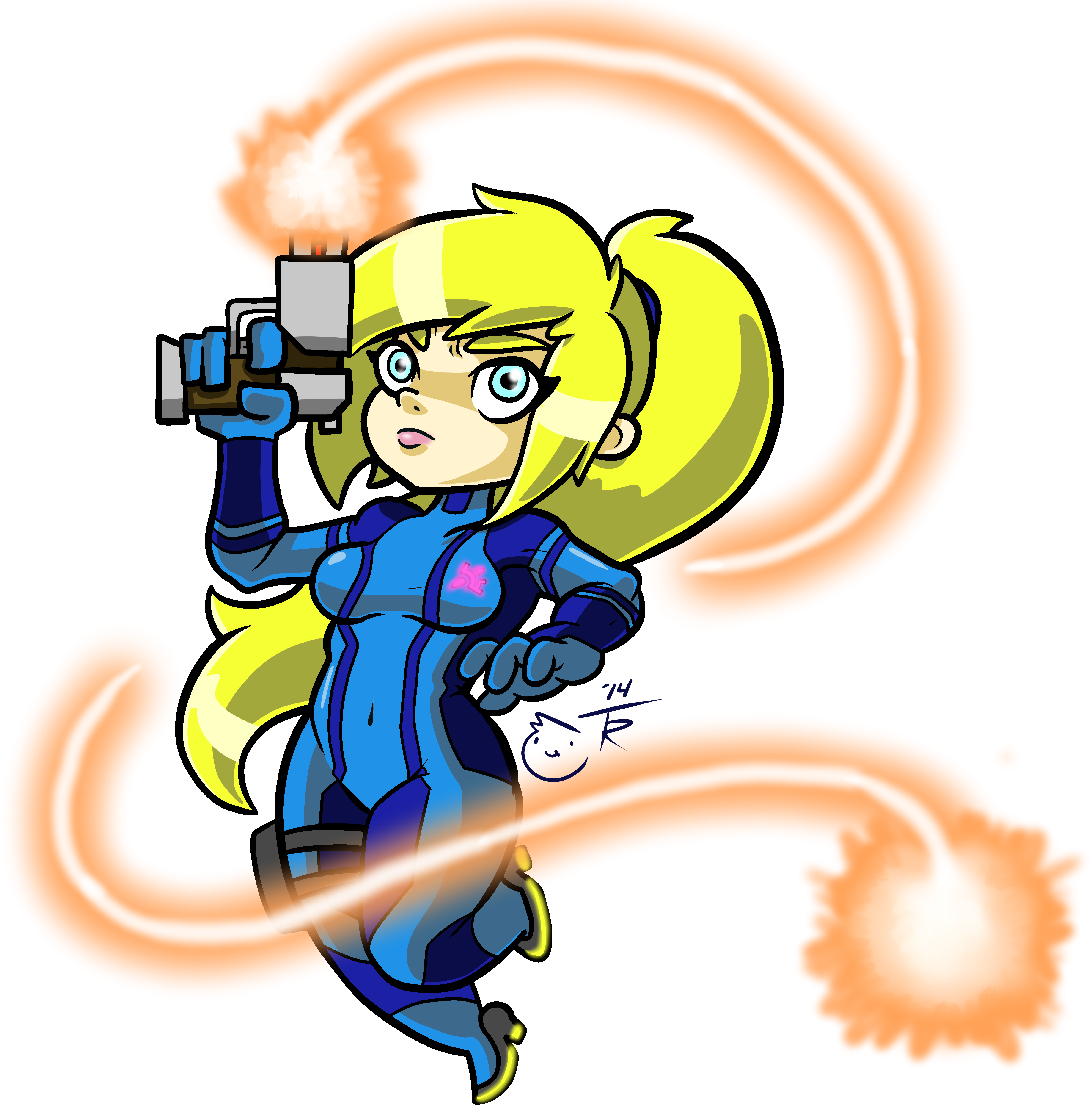 Chibi Zero Suit - Zero Suit Samus Chibi (5000x5000), Png Download